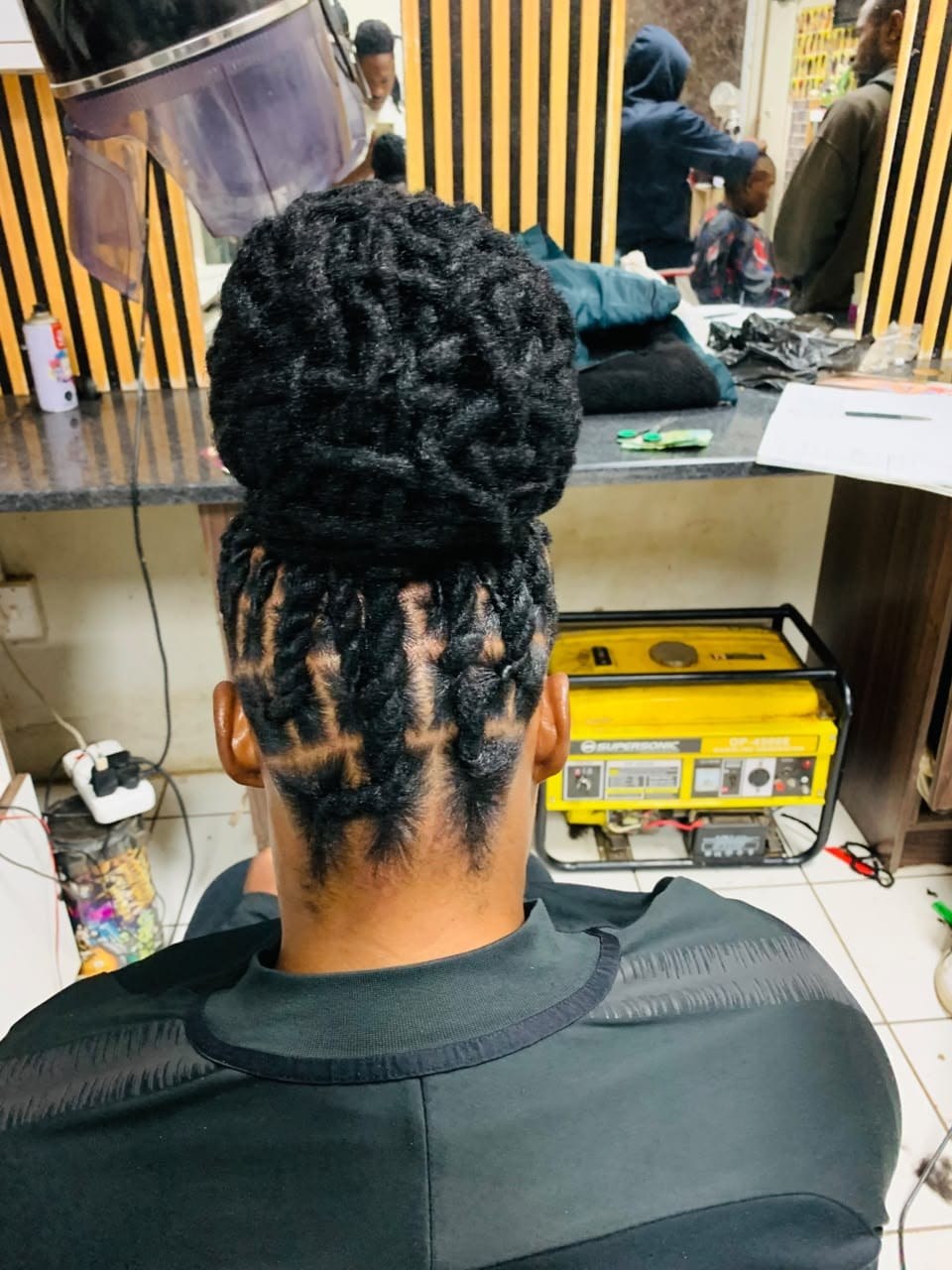 Long textured curly hairstyle