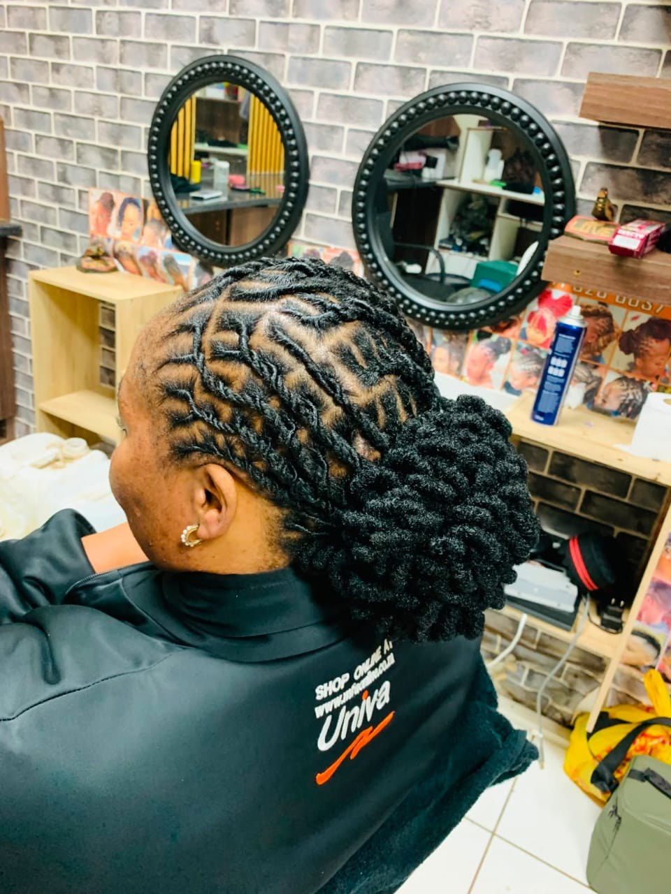 Textured braids with a detailed pattern